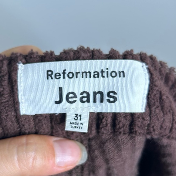 NWT Reformation 100% Organic Cotton Preston Baggy Straight Corduroy Pant 31 - Picture 9 of 14